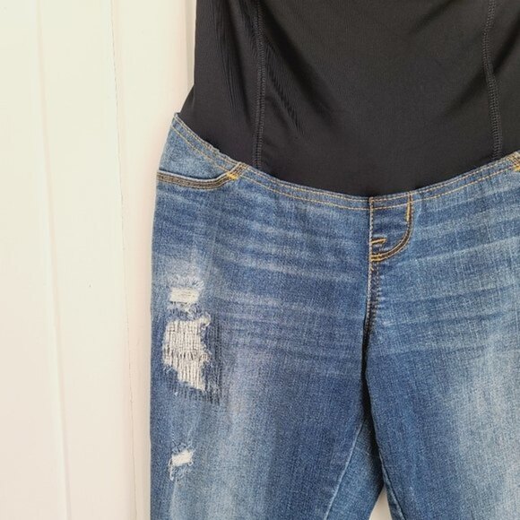 Isabel Maternity Size 2 Distressed Jeggings - Picture 6 of 8